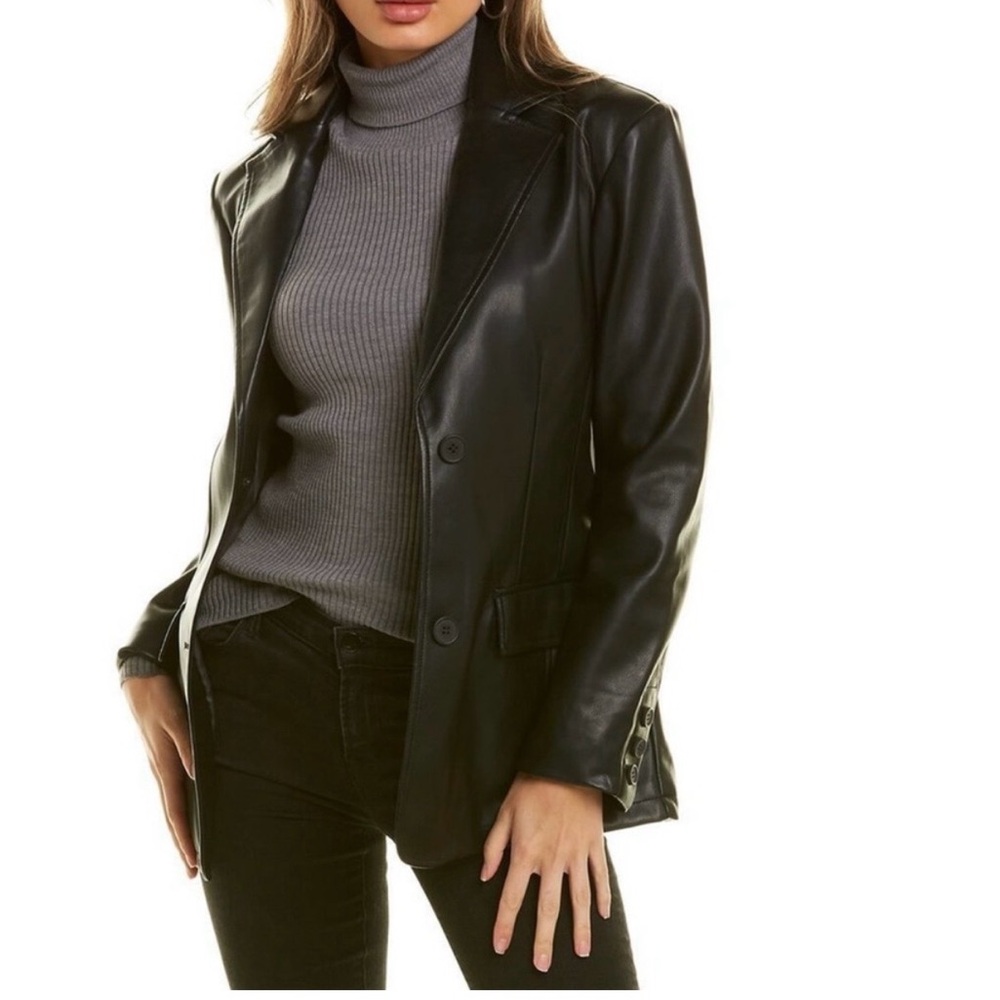 Avec Les Filles Black Leather Jacket